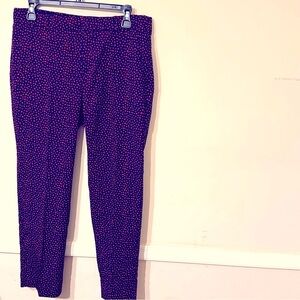 Banana Republic | Blue & Red Avery Tapered Straight Fit Pants | Size 4